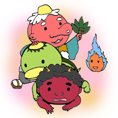 [LINEスタンプ] ちいさなようかいものがたり