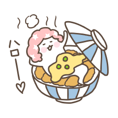 [LINEスタンプ] アフロおばけちゃん