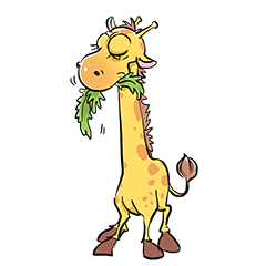 [LINEスタンプ] 世界一のノッポさんジラッフィー！！