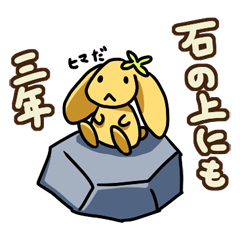 [LINEスタンプ] ことわざウサギのピノ