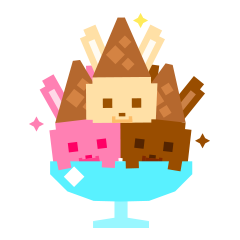 [LINEスタンプ] アイスクリームうさぎのラバニー fetchpriority=high