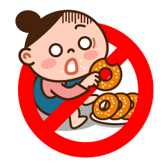 [LINEスタンプ] 今日から本気でダイエット。リバウンド再び