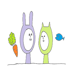 [LINEスタンプ] あずきとよもぎ。