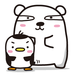 [LINEスタンプ] 温めますか？シロクマペンギン fetchpriority=high