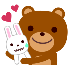 [LINEスタンプ] クマさん食べないで 
