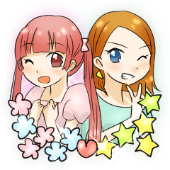 [LINEスタンプ] ぶりっこちゃんとヤンキーちゃん 