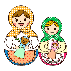 [LINEスタンプ] マトリョーシカと一緒 