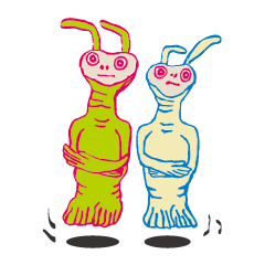 [LINEスタンプ] とらわれてない うちゅうじん 