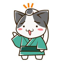 [LINEスタンプ] しっぽちょんまげ ～江戸にゃんこ～