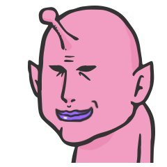 [LINEスタンプ] 桃色の体をした宇宙人