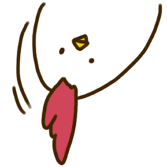 [LINEスタンプ] 小心者、とりお。