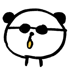 [LINEスタンプ] まっくろめがねパンダ