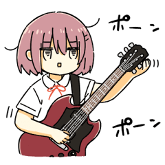 [LINEスタンプ] 楽器×女子高生