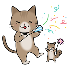 [LINEスタンプ] Sima×Sima～猫のシマとシマリスのマリー～ 