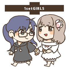 [LINEスタンプ] 1setGIRLS