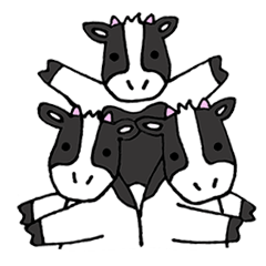 [LINEスタンプ] 愉快なウシさん達