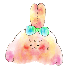 [LINEスタンプ] ふわふわうさぎと仲間たち