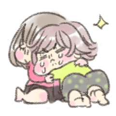 [LINEスタンプ] くるくる姉妹