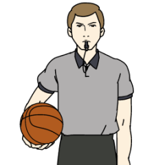 [LINEスタンプ] バスケ審判のハンドサイン・シグナル
