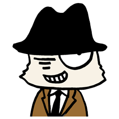 [LINEスタンプ] 白猫ハードボイルド探偵