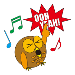 [LINEスタンプ] 丸顔くん 第2弾 フクロウくん 