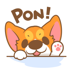 [LINEスタンプ] Pon Corgi 