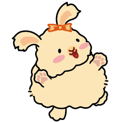 [LINEスタンプ] ふわうさシスターズ・フワコ 