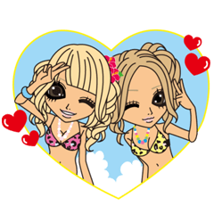[LINEスタンプ] キラキラ☆サマースペシャル