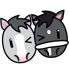 [LINEスタンプ] 兄弟馬物語～きょうだいうまものがたり～ fetchpriority=high