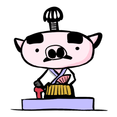 [LINEスタンプ] ブタ殿様（ブタドノサマ・英語バージョン） fetchpriority=high