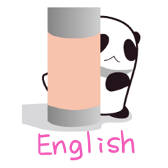 [LINEスタンプ] チラ見もちぱんだ（英語版） 