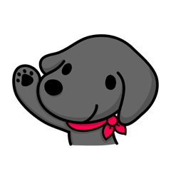 [LINEスタンプ] 黒ラブMax！