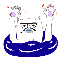 [LINEスタンプ] 白き猫二