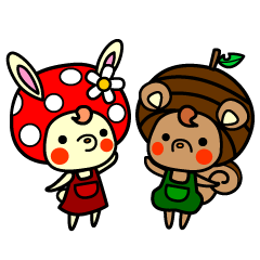 [LINEスタンプ] どんぐりの森 