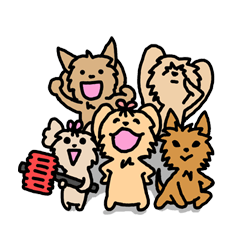 [LINEスタンプ] ヨーキーな仲間達