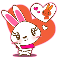 [LINEスタンプ] ププ、明るくてかわいいウサギ fetchpriority=high