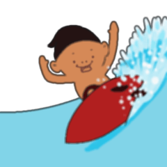 [LINEスタンプ] サーフィンの（英語・反転） 