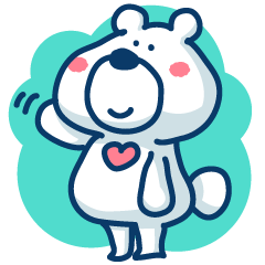 [LINEスタンプ] ツキノワグマのはあとくん fetchpriority=high