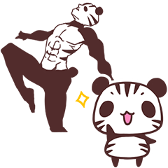 [LINEスタンプ] とらぱんだ