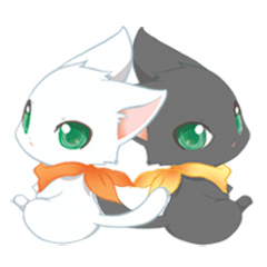 [LINEスタンプ] Twin kittens Zucku＆Pocke 