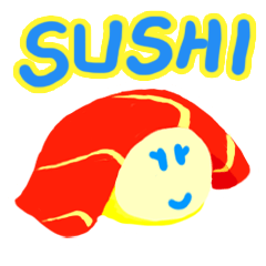 [LINEスタンプ] Sushi variety in japanese 
