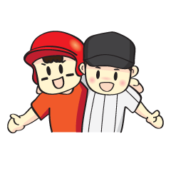 [LINEスタンプ] 野球の兄弟 