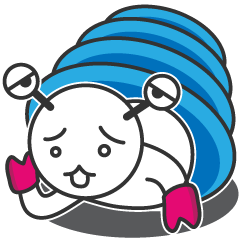 [LINEスタンプ] ヤドカリ「インドア派ですので」 