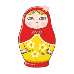 [LINEスタンプ] マトリョーシカのニーナちゃん 