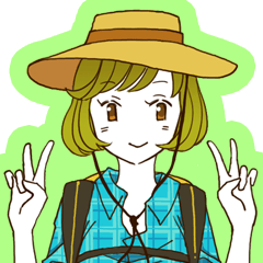 [LINEスタンプ] 山ガール★森山姉妹＜English ver＞