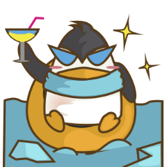 [LINEスタンプ] 楽しいペンギン、ルル fetchpriority=high