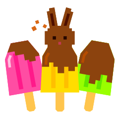 [LINEスタンプ] チョコうさぎのパルピー■2 fetchpriority=high