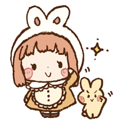 [LINEスタンプ] うさずきんちゃん 