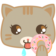 [LINEスタンプ] かわいい茶色の猫ボーボー fetchpriority=high