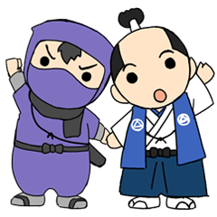 [LINEスタンプ] 殿様と忍者